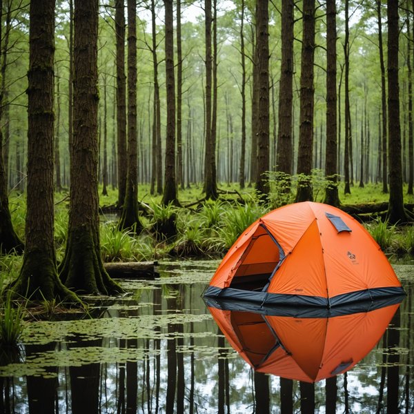 Quels sont les conseils pour camper en toute sécurité dans une région de marécages avec des enfants?